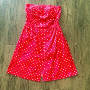 Red Dress with White Polka dots